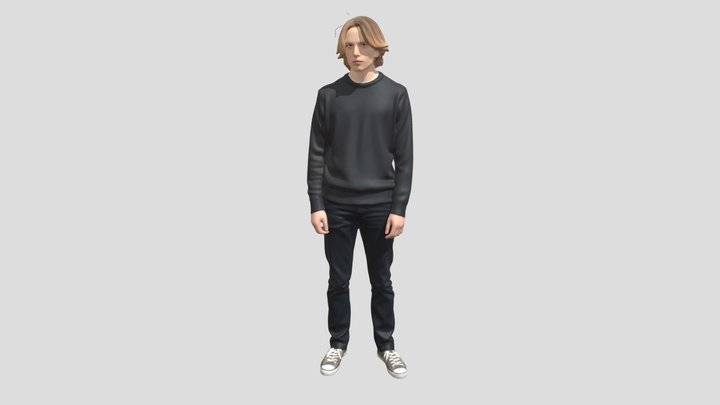 Portrait Of A Young Man In A Gray Sweater – Modello 3D gratuito STL