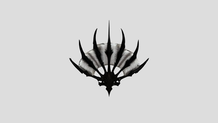Cyber-Sigil Fan Skeleton 3D Model