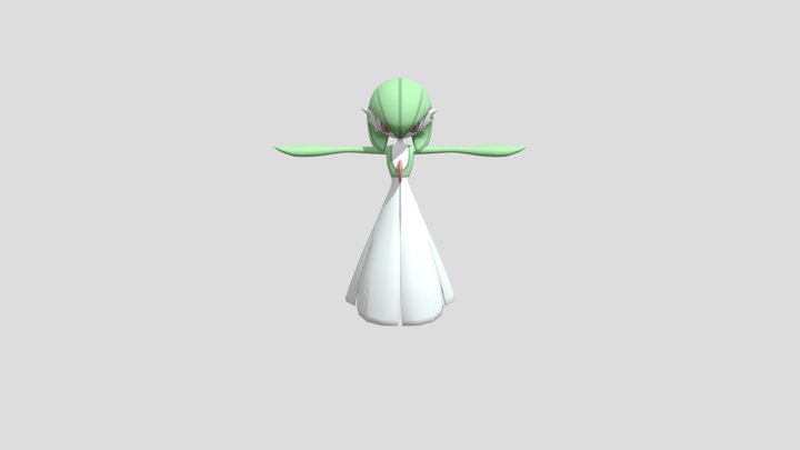 3DS - Pokemon X Y - 282 Gardevoir 3D Model