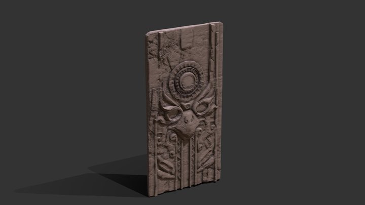 Ancient Ruined Wall 3D Model