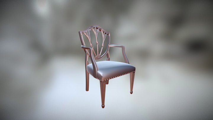 Georgian- Style Dining Chair 3D Model