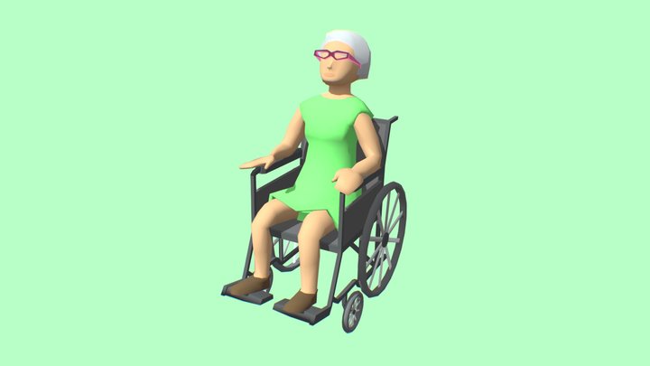Lowpoly Granny 3D Model