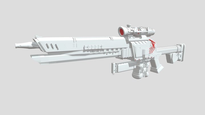 Sci Fi Gun 2 Real Gun Last 3D Model