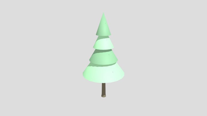Low Poly Pine Tree Small 3D Model