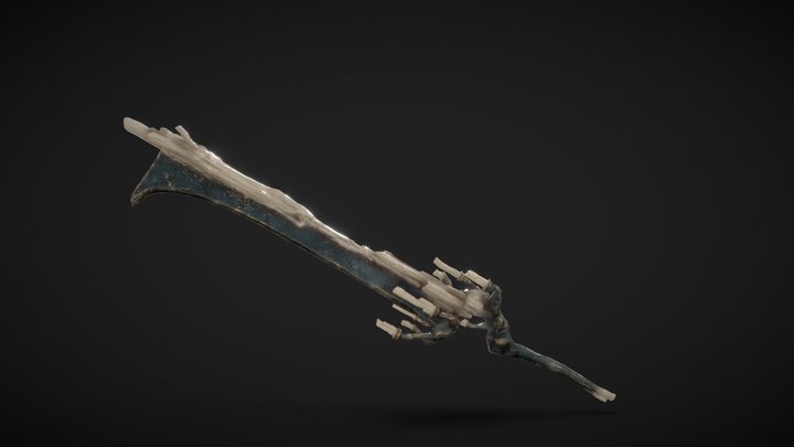 Duskfire grasp Candle sword 3D Model
