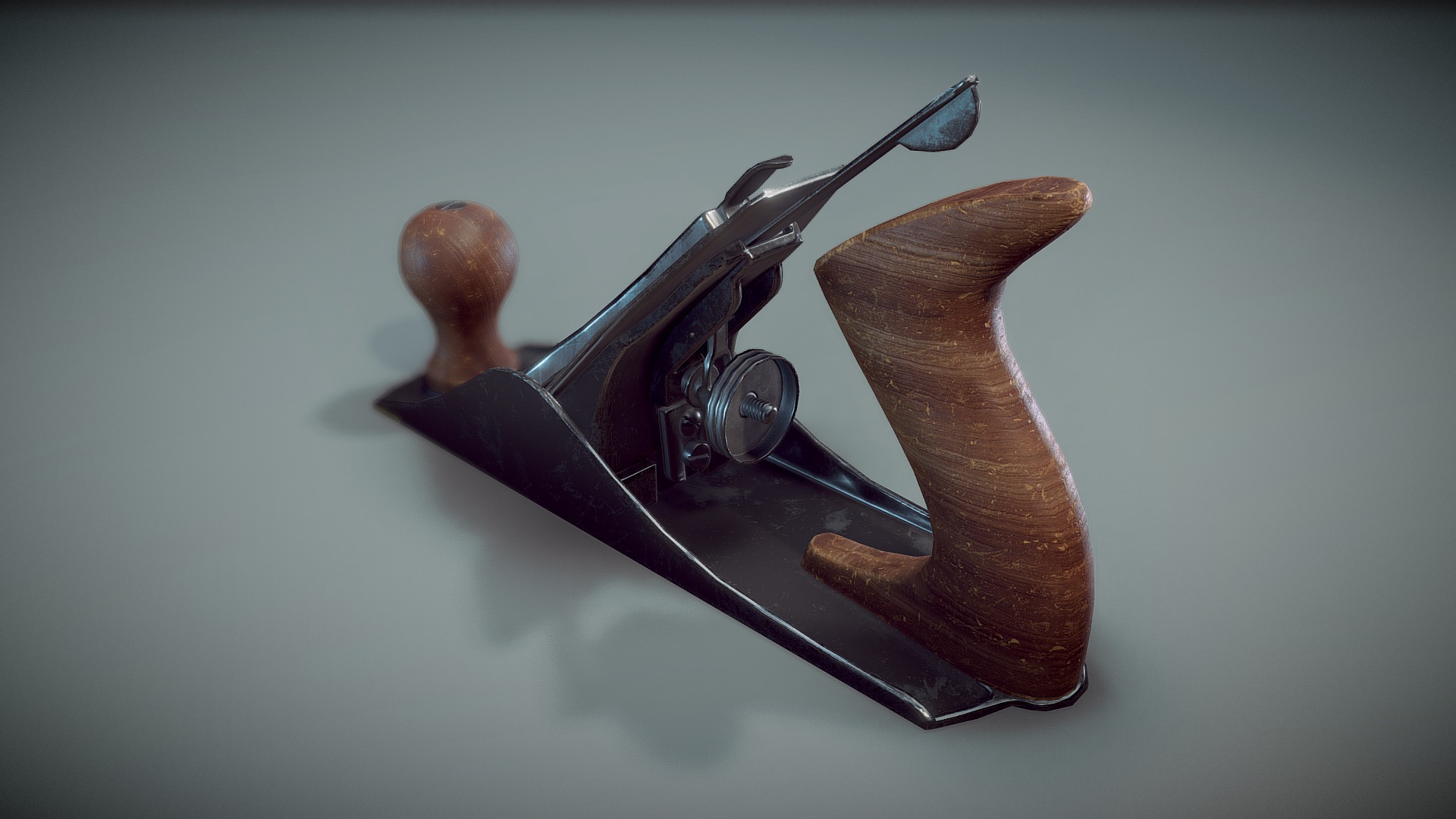 3D model stanley planar - This is a 3D model of the stanley planar. The 3D model is about a wooden key with a round handle.