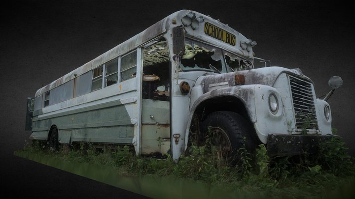 Lake Shawnee Abandoned Bus 3D Model