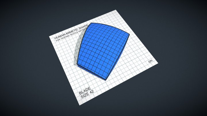 Shape for textile testing - Blade_42 – Kostenloses 3D-Modell STL