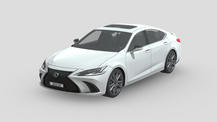 Low Poly Car - Lexus ES F-Sport 2022 3D Model