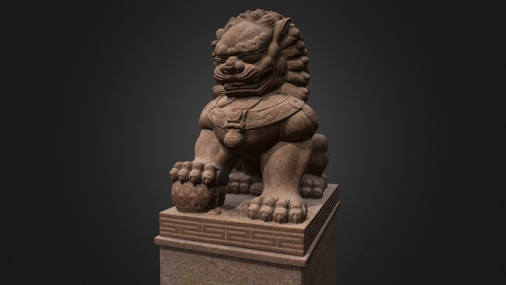 Chinese guardian lion 3D Model