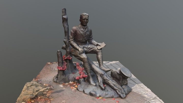 LCol John McCrae Statue 3D Model