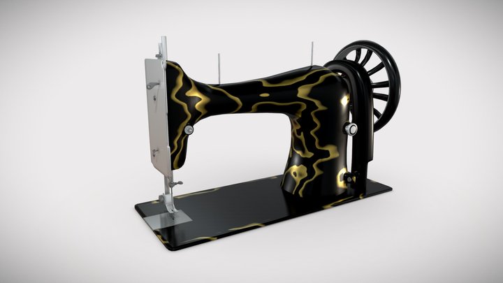 Old Sewing Machine 3D 3D Model