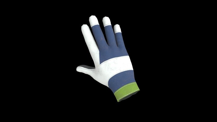 Low-Poly Glove Texture 3D Model