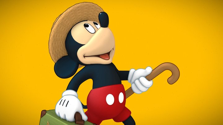 Mickey Mouse The Traveler 3D Model