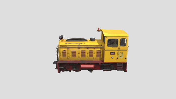 1979 Diema 247 HP rail Industrial Locomotive 3D Model
