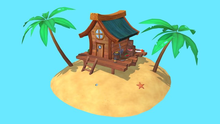The Beach Hut 3D Model