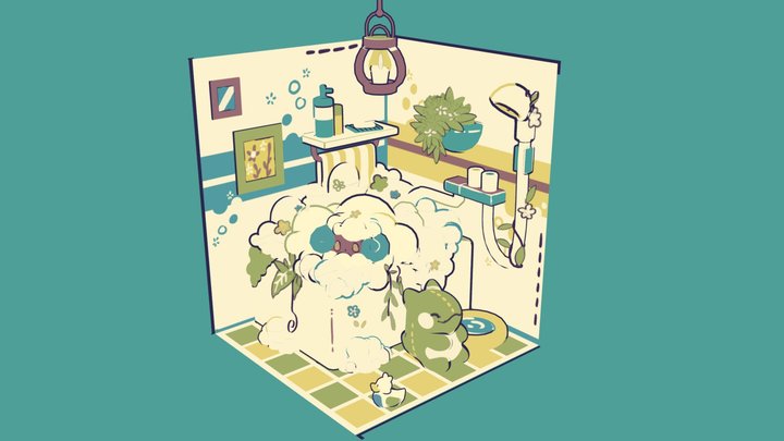 Whimsicott's Bathroom 3D Model
