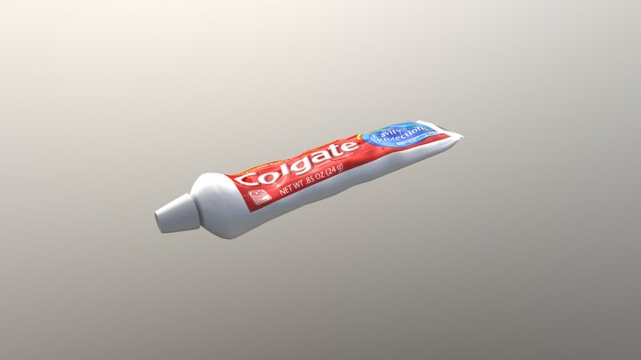 Toothpaste (lightly used) 3D Model