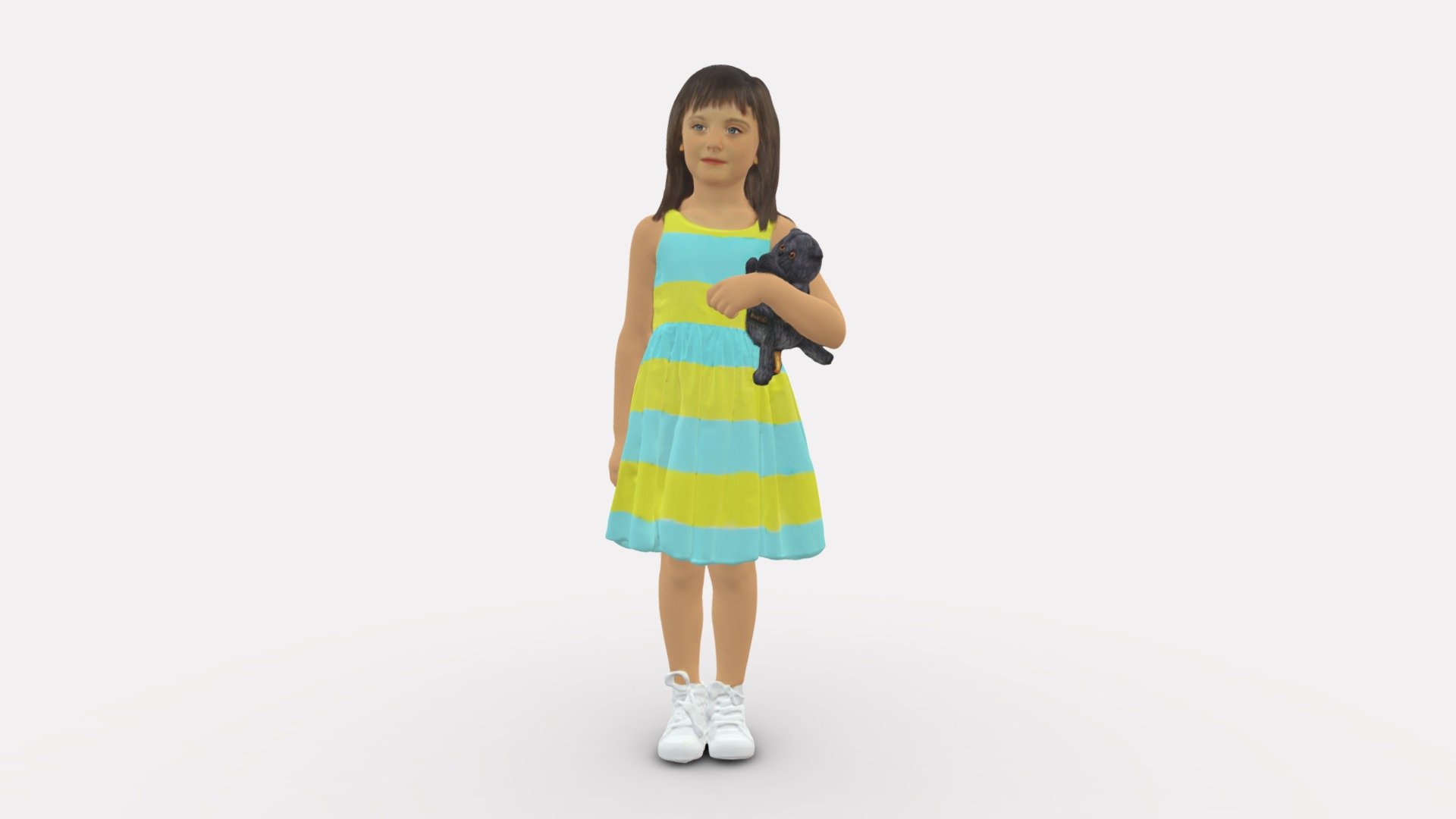 Girl with toy cat 0130 — Sketchfab embed 3D viewer