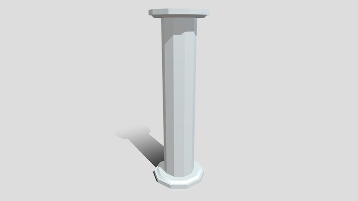 Low Poly Pillar 3D Model