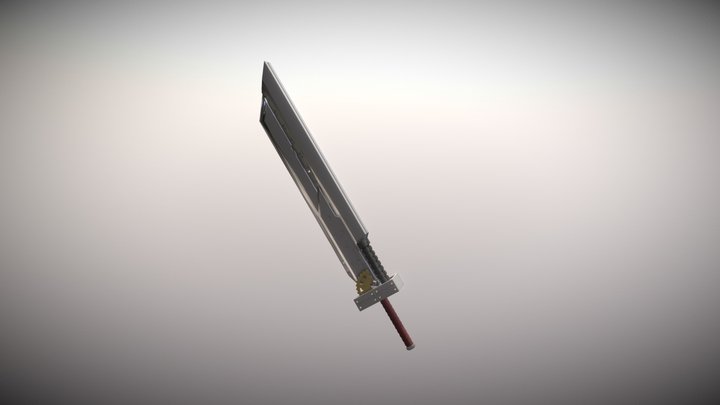FF7 Cloud Sword 3D Model
