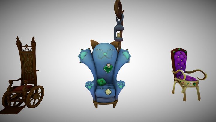 chairs_low_assembled 3D Model
