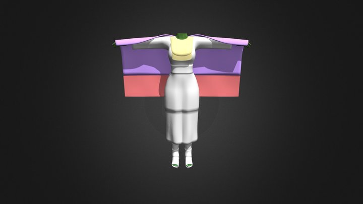 shawl dress/outfit 3D Model