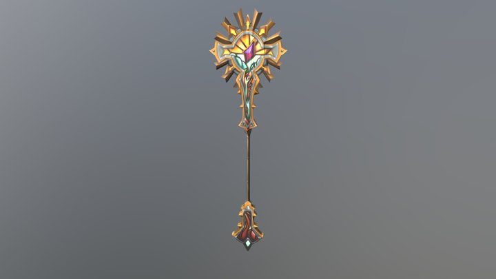 WoW Style Priest Weapon 3D Model