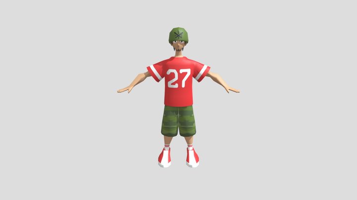 Beatdown Hardcore Dude 3D Model
