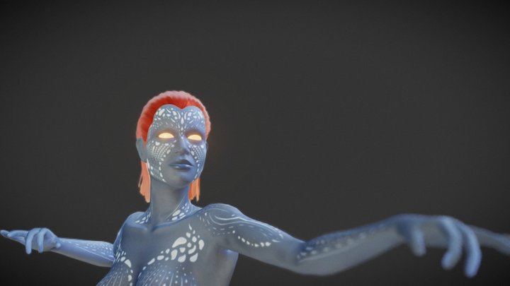 Mystique Idle Cycle 3D Model