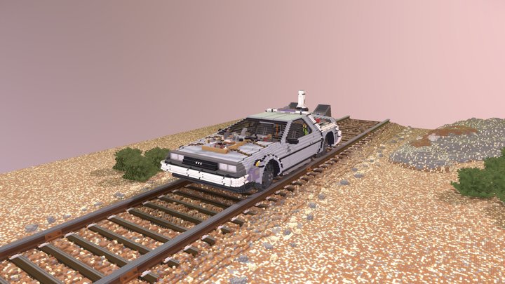 [Minecraft] DeLorean [Back to the Future Part3] 3D Model