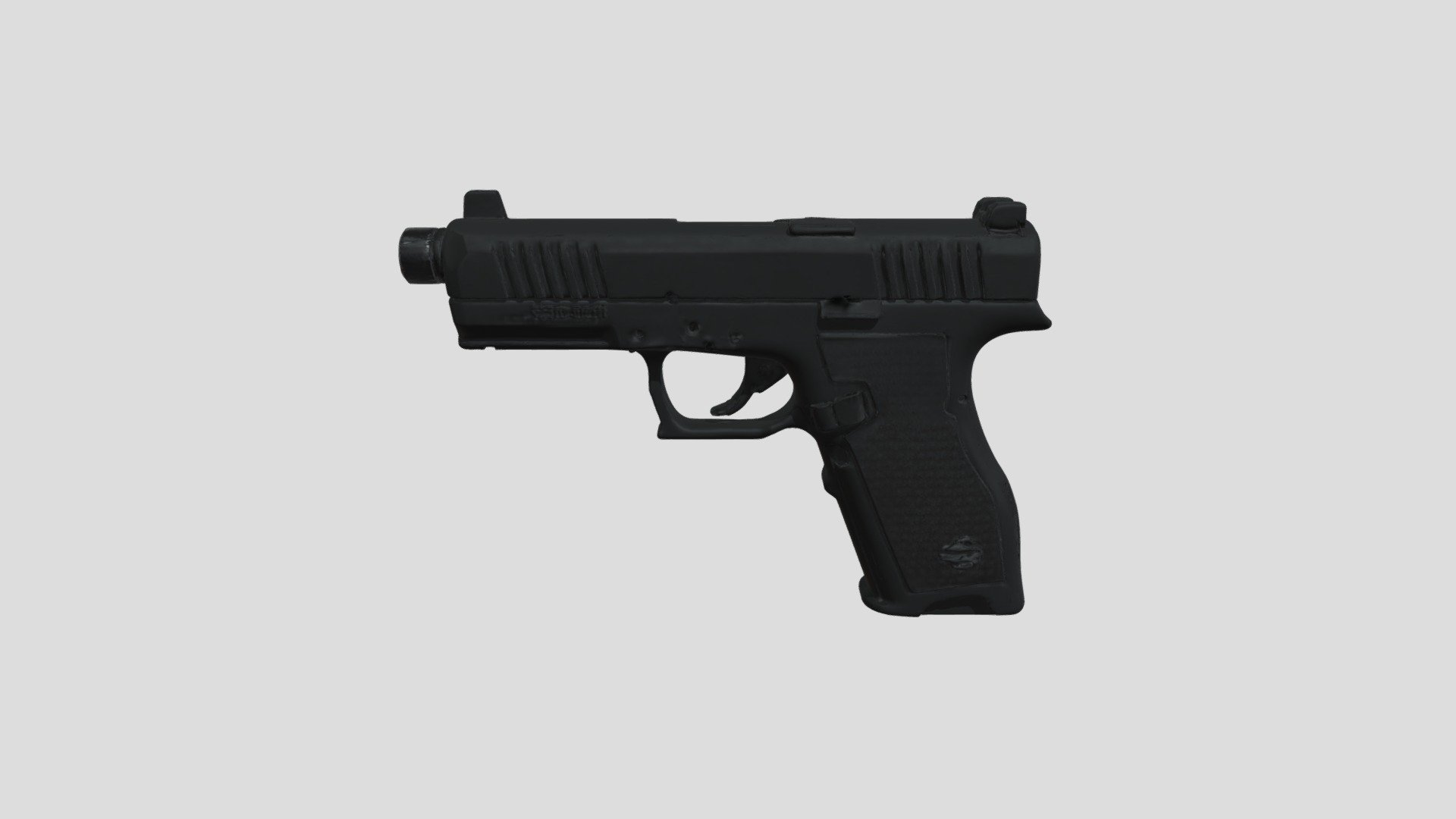 Handgun Side View - Download Free 3D model by camewitdascope [8e0bcd7 ...