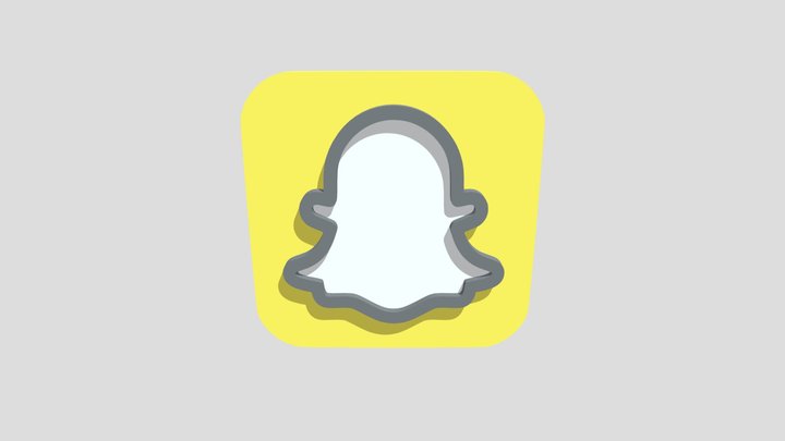 Snapchat-logo-glossy 3D Model