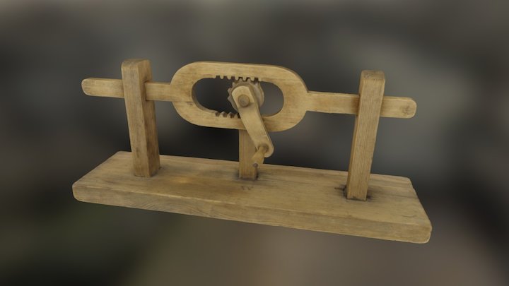 Christopher Polhem mechanical wooden modelTM1359 3D Model