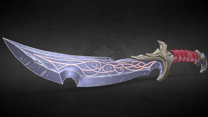 Stylized Dagger 3D Model