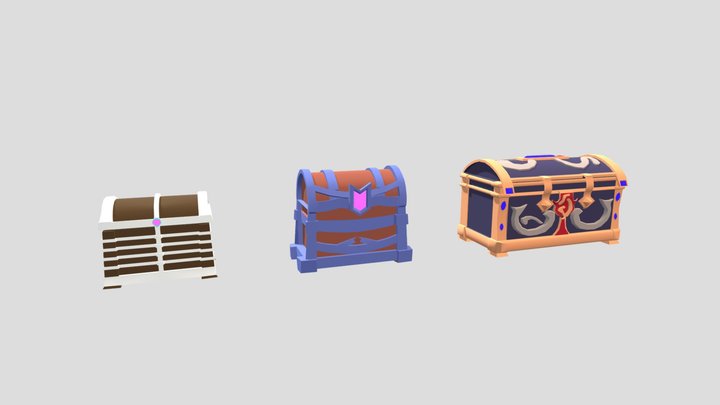 Magical Treasure Chest (Fantasy 3 Pack) 3D Model