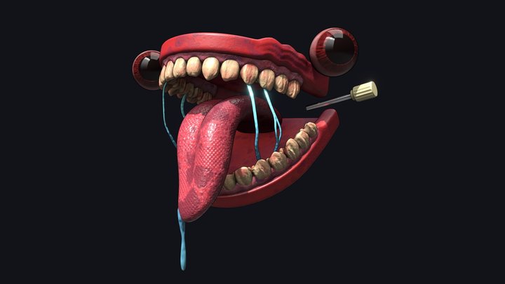 Chattering Teeth - Practical Joke 3D Model