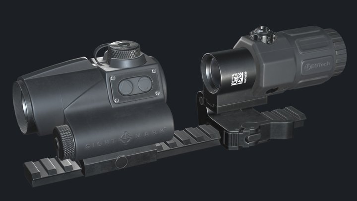 Sightmark Wolverine CSR + Eotech G33 3D Model
