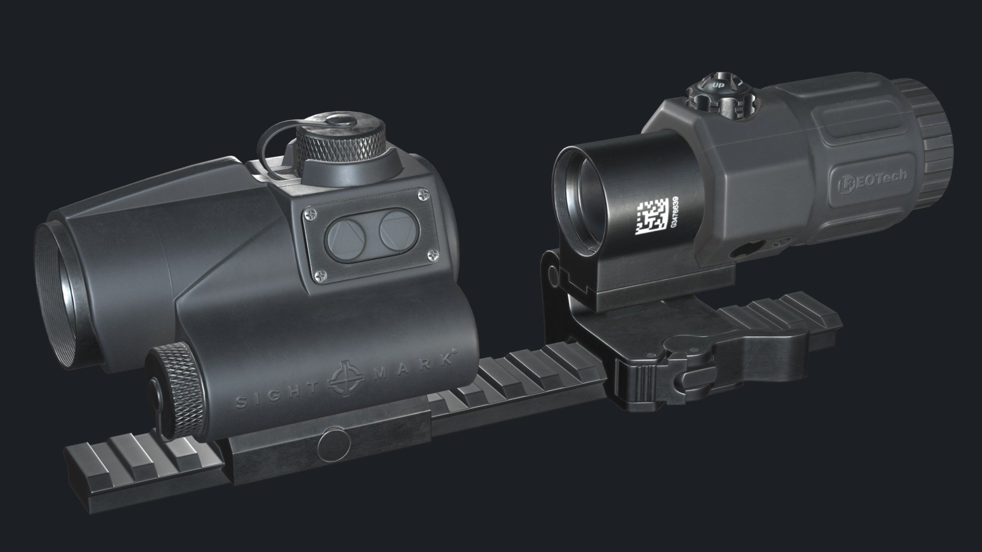 Sightmark Wolverine CSR + Eotech G33 - 3D model by LeonidM ...