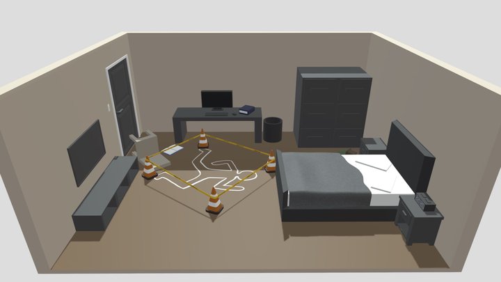 Scène de crime 3D Model