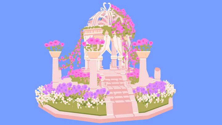Swan Gazebo - Infinity Nikki 3D Model