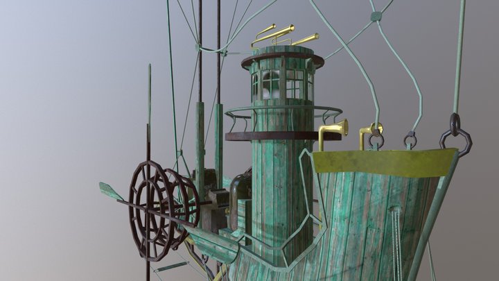 STEAMPUNK SHIP 3D Model
