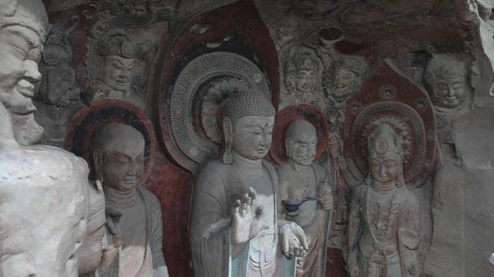 Big Buddha Cave | Huang Ze Temple 3D Model