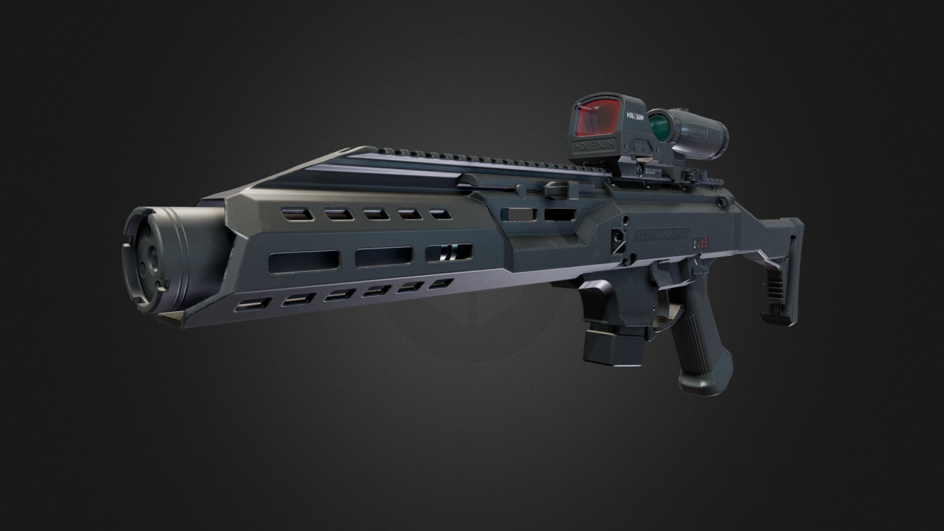 CZ Scorpion EVO 3 Long - 3D model by AlexFinsher [8e1320b] - Sketchfab