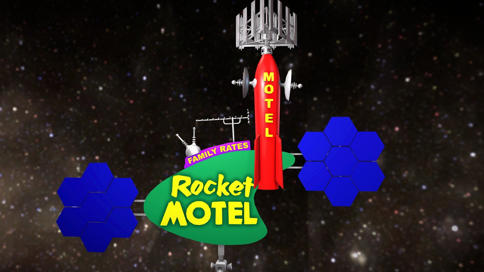 Space Billboard Rocket Motell (color)
