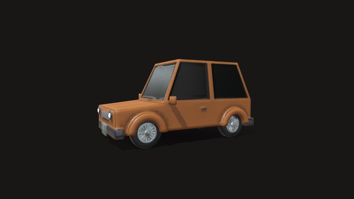 Game ready stylized car 3D Model