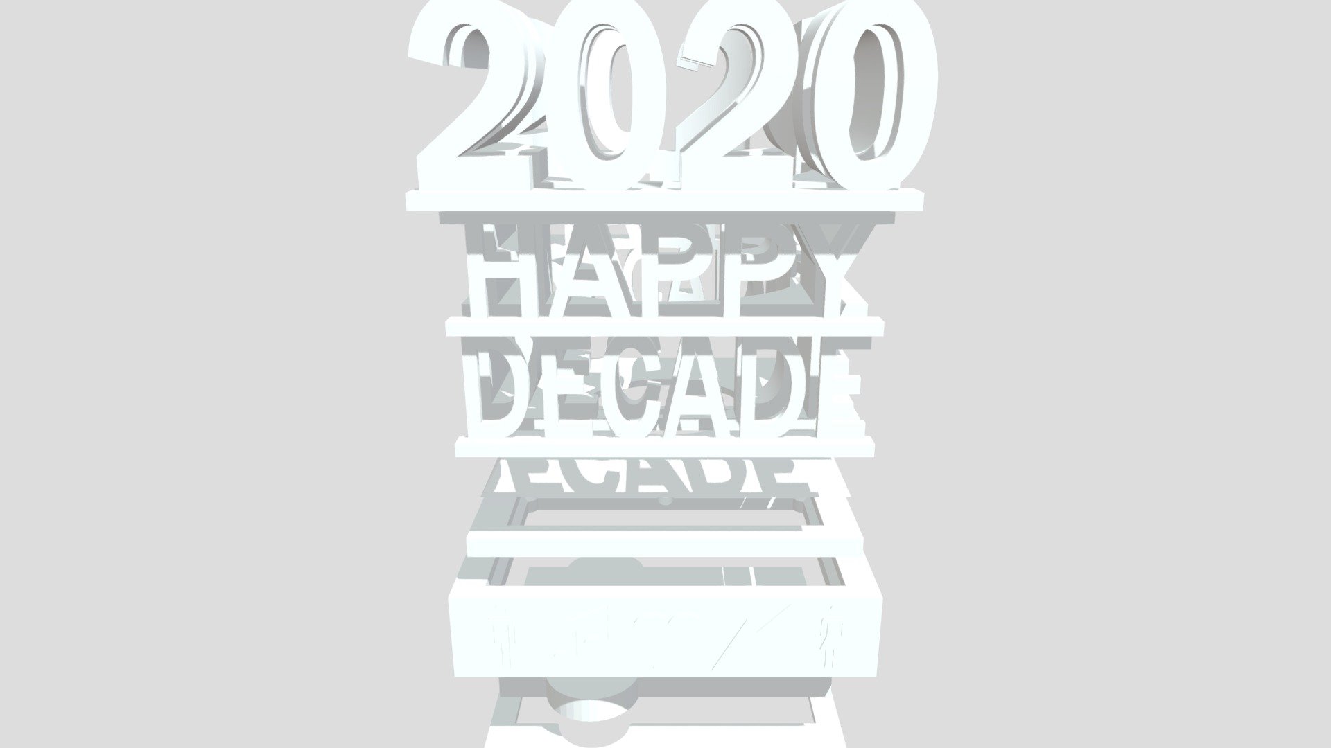 2020 Happy Decade Lamp - 3D model by rbgo (@rbgo.web) [8e1534c] - Sketchfab