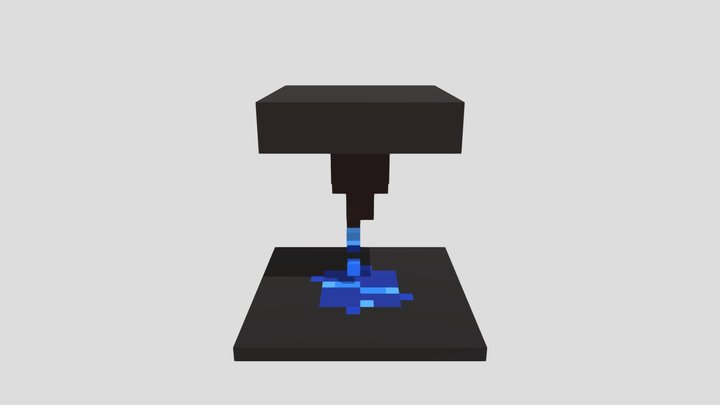 Water Drip - Voxel 32x32 – Kostenloses 3D-Modell STL