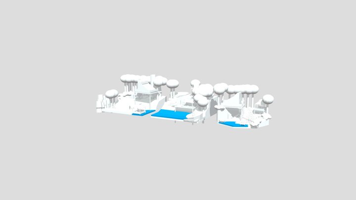 Eco House - Diorama and house blockout 3D Model