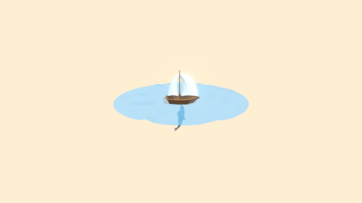 Dolphin and the Boat 3D Model